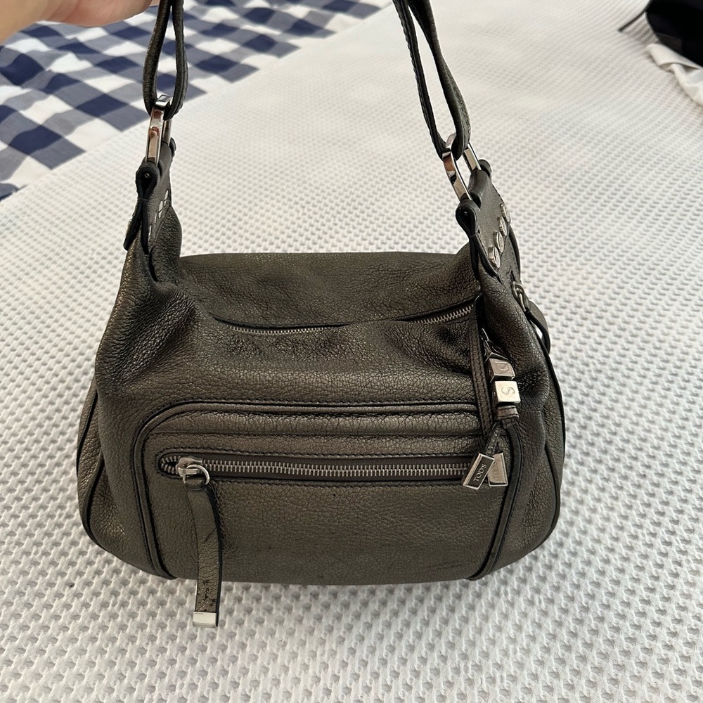 Tod’s metallic leather shoulder bag